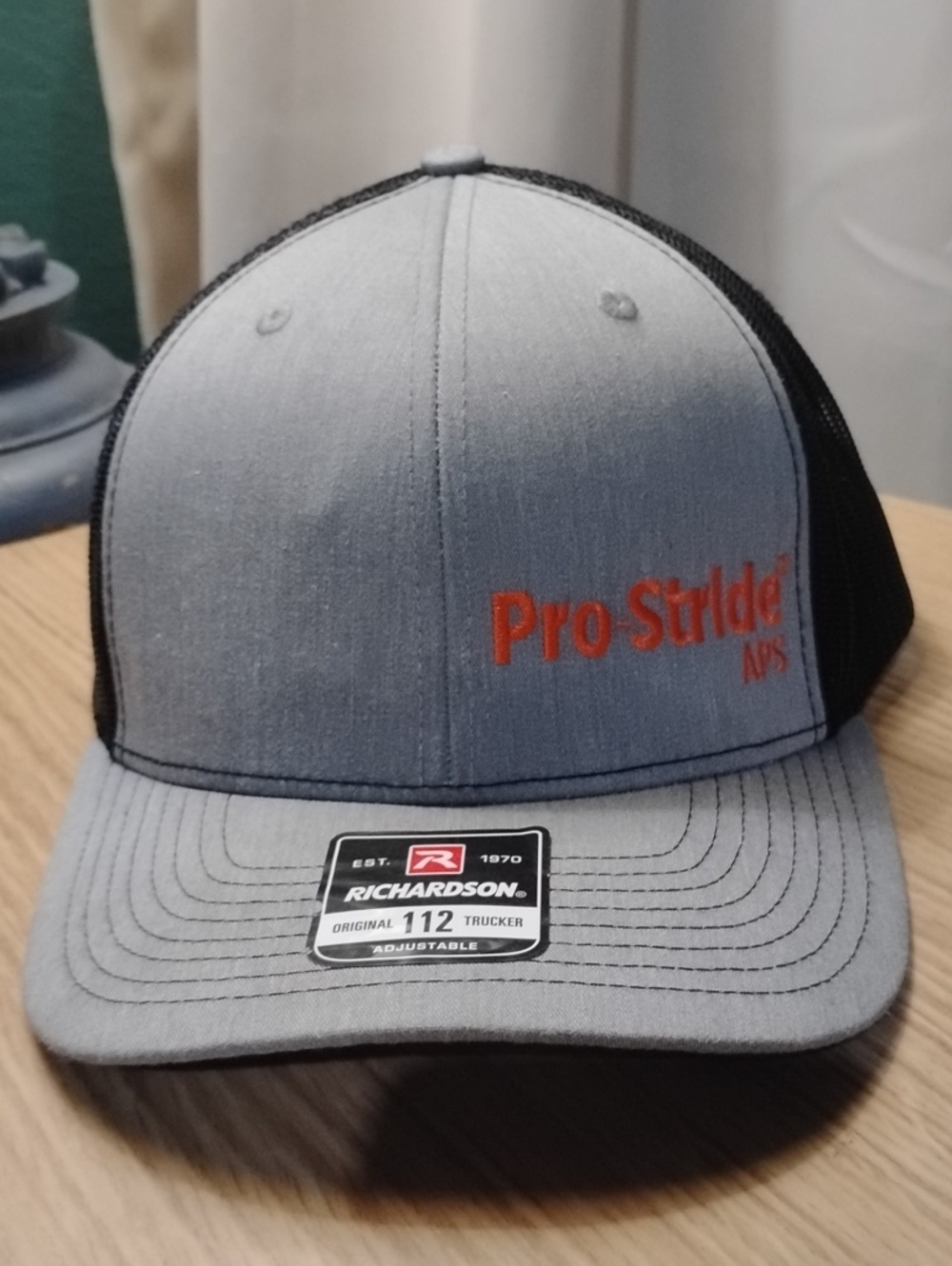 Richardson Pro-Stride Trucker Hat - Gray with Black Mesh
